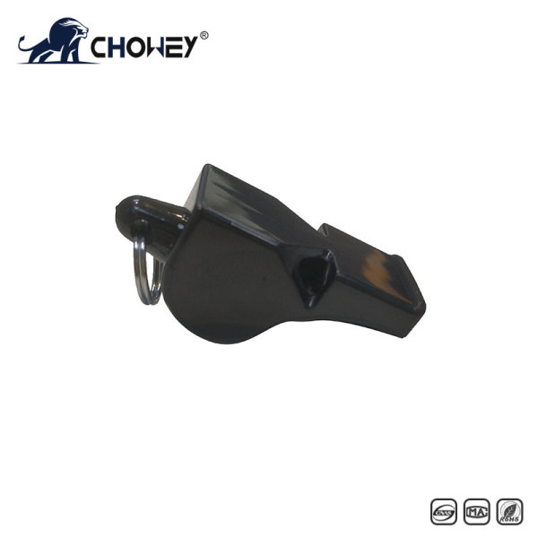 Police whistle WH0214 with break lanyard (Black)